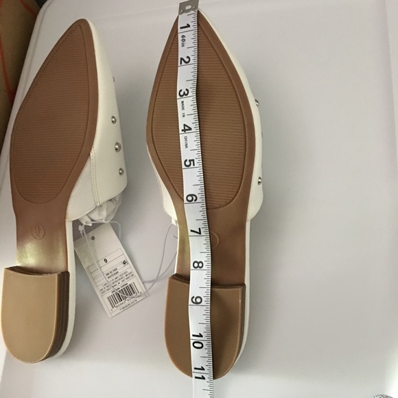 Women's Kari Studded Mules White-S5-B7 - Picture 7 of 8